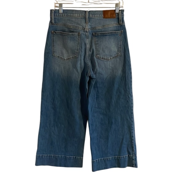 Madewell Wide Leg Crop Jeans High Rise High Waisted Light Wash Blue 29 - Picture 4 of 10